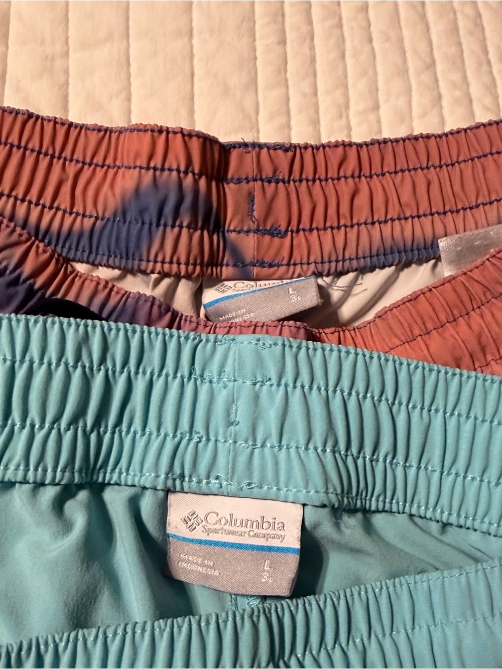 Columbia Sandy River Shorts | Lot-2 | Large | Blue & Pink Print Hiking Trail - Picture 3 of 7